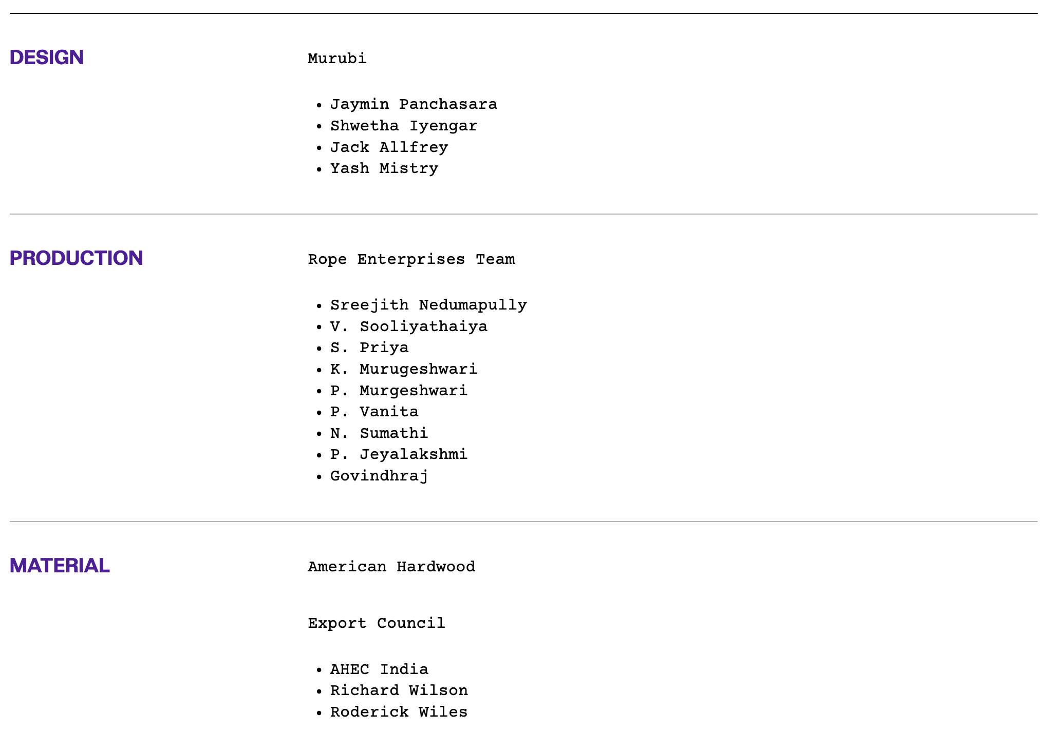 An example of a heading + content block