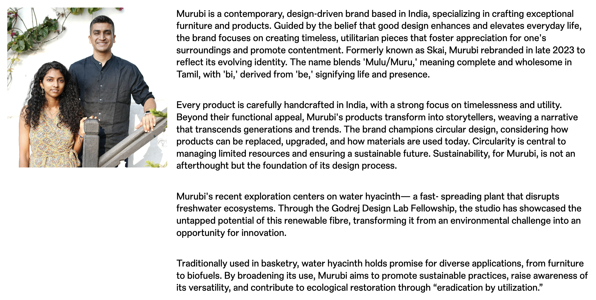 An example of an image + content block