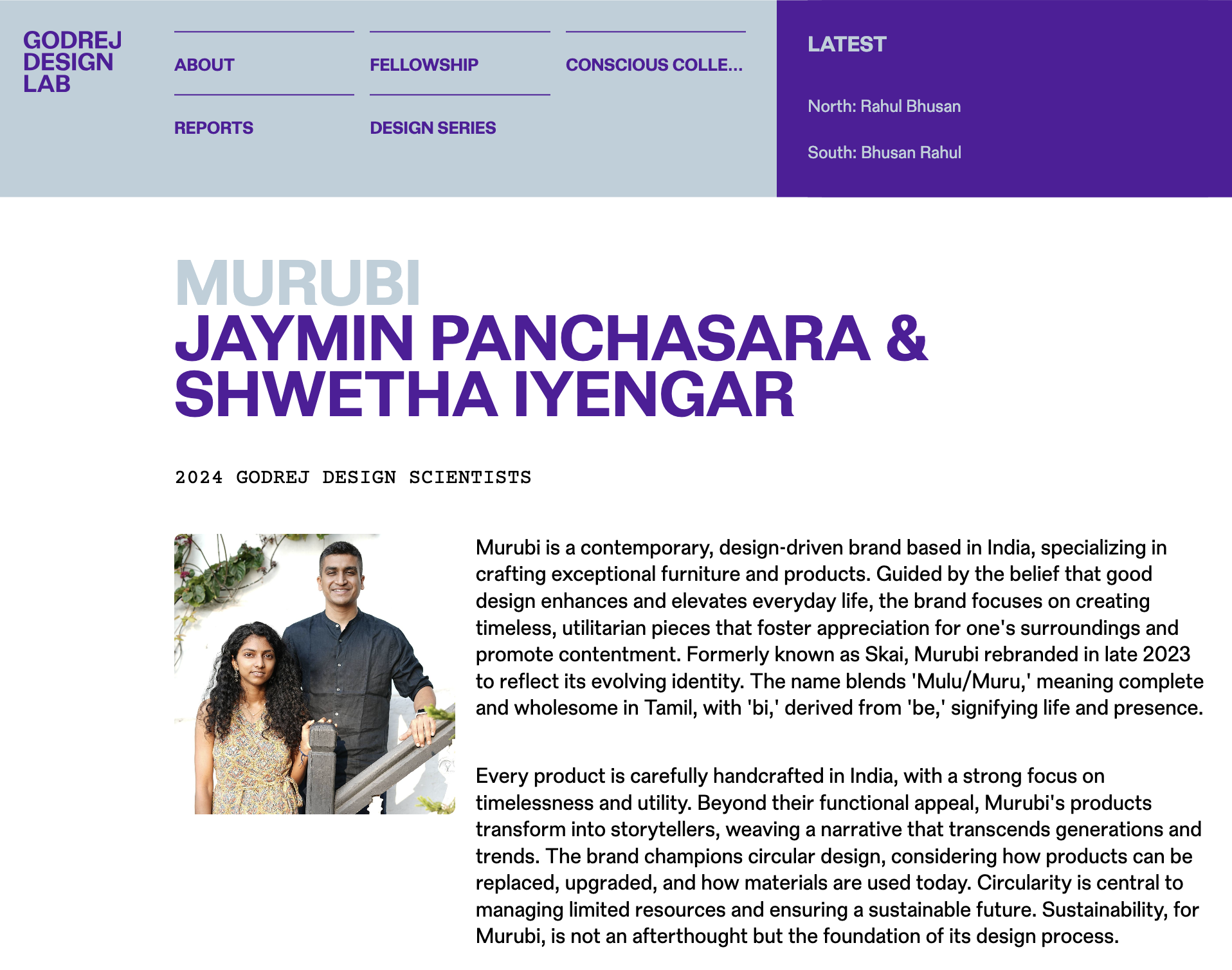 The purple-indigo color scheme