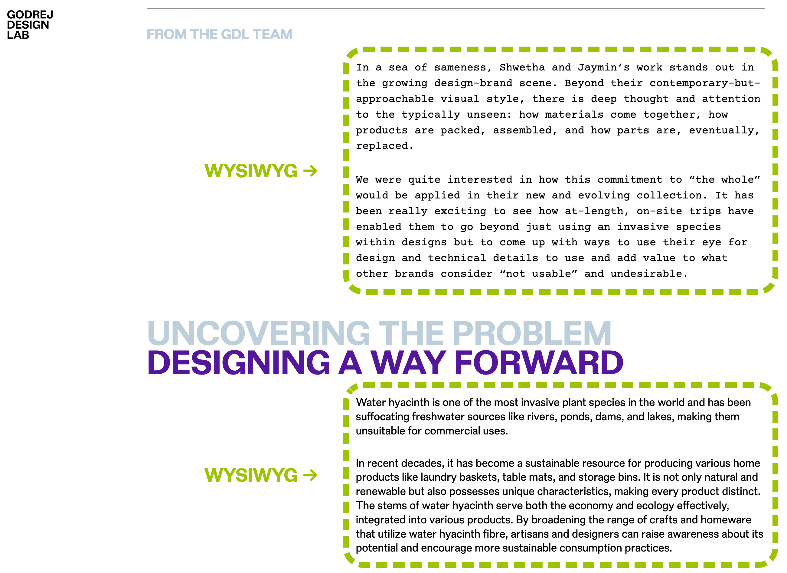 Examples of WYSIWYG blocks