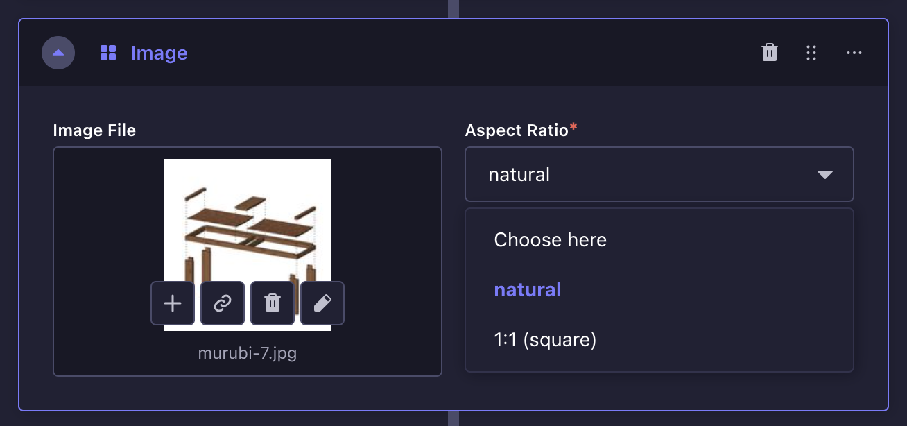 Image block on Strapi